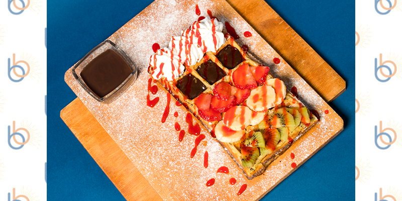pancake fruits Serving tray